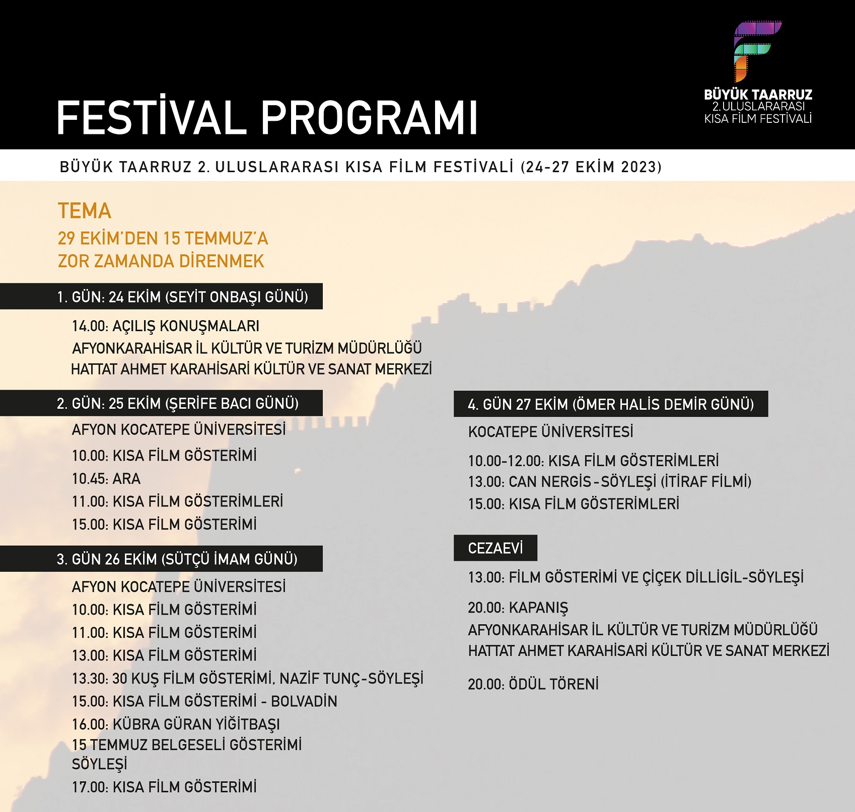 Büyük taarruz film Festival Programı_Güncel